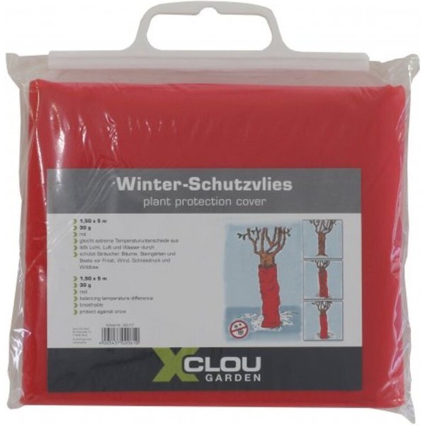 XCLOU Wintervlies Wintervlies rot 1,5 x 5 m, (1-St)
