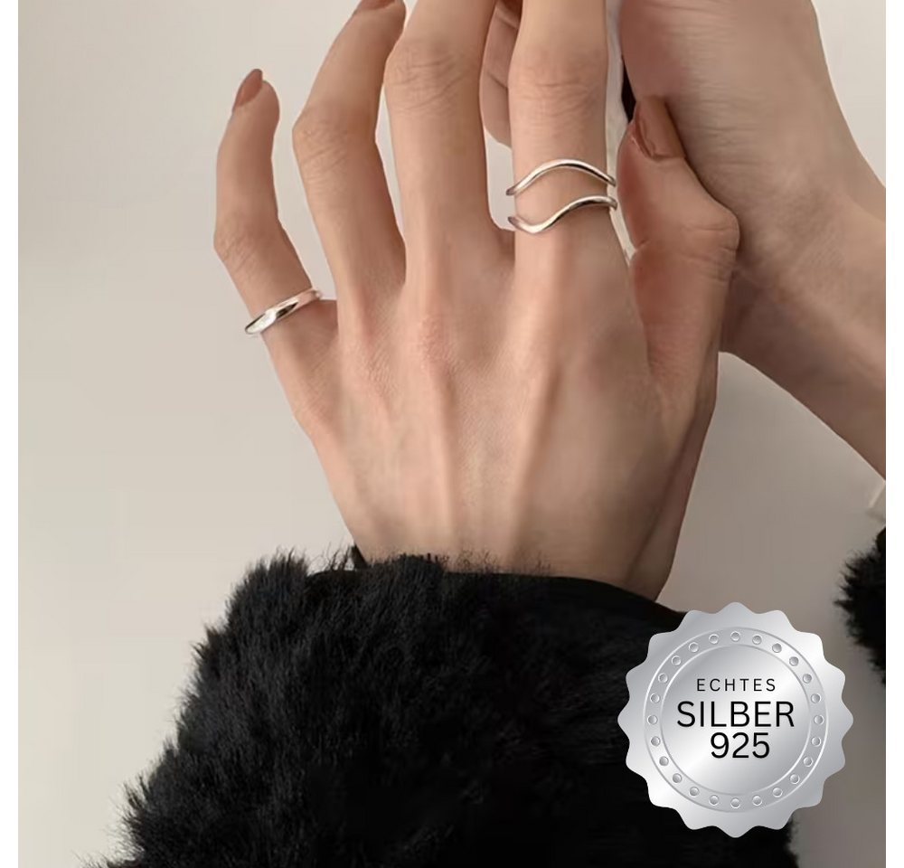 XCOAST Fingerring Bella Mare 925 (1-tlg., im Schmuck Etui), Hochwertiges Echtsilber 925 - Minimalistischer Luxus Designer Ring – Bild 2 von 5