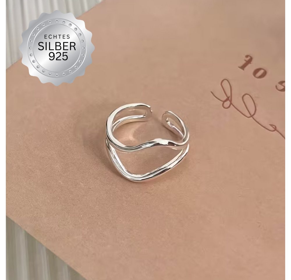 XCOAST Fingerring Bella Mare 925 (1-tlg., im Schmuck Etui), Hochwertiges Echtsilber 925 - Minimalistischer Luxus Designer Ring – Bild 4 von 5