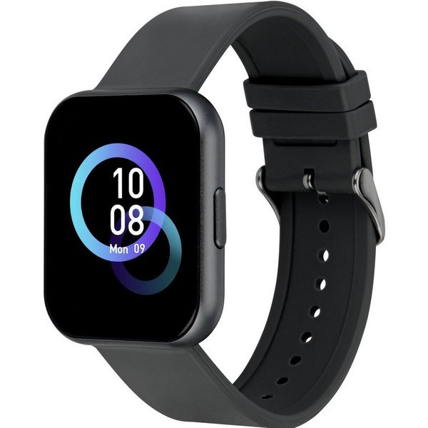 XCOAST IVE 2 Anthrazit Fitnesstracker und Smartwatch (BxLxH: 3,8x4,4x1,1 cm/Farb-Touchdisplay 1,69 Zoll, iOS und Android), 3-tlg., 70 verschiedene Ziffernblätte