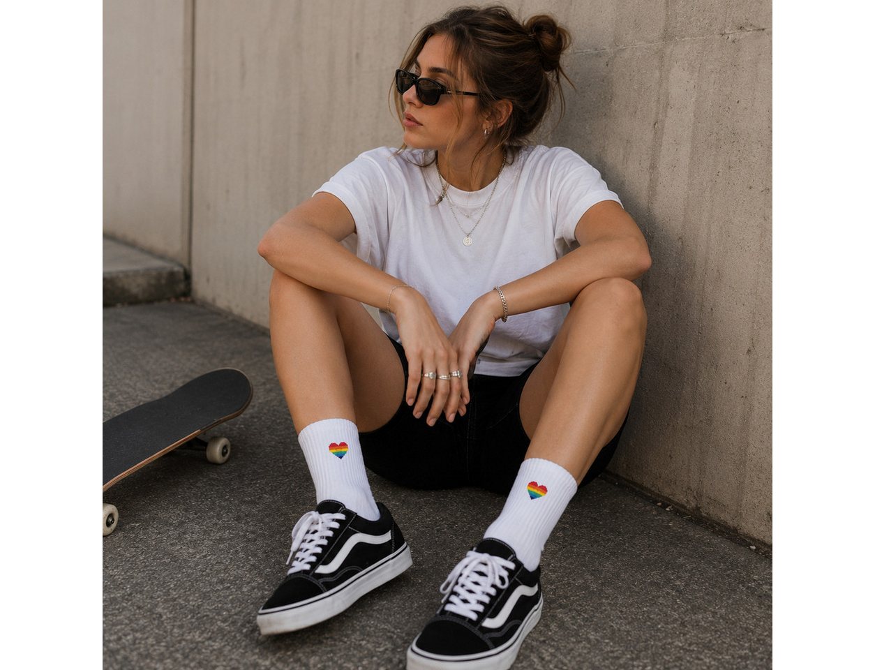 XCOAST Socken 5er Pack Regenbogen Design Socken – Bild 5 von 5