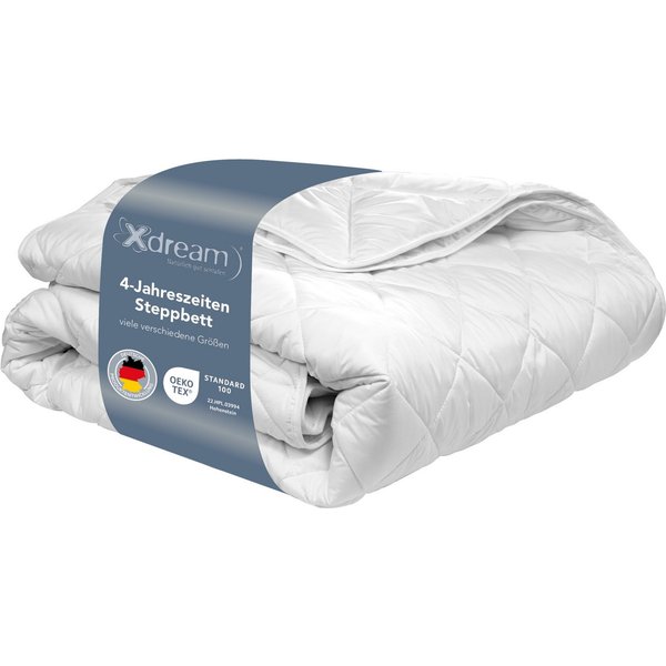 XDREAM Microfaserbettdecke Pure, Bettdecke - 4-Jahreszeiten, Ganzjahres, Winter & Sommer, Füllung: Hohlfaser-Polyesterfüllung, Bezug: Polyester, allergikerfreun