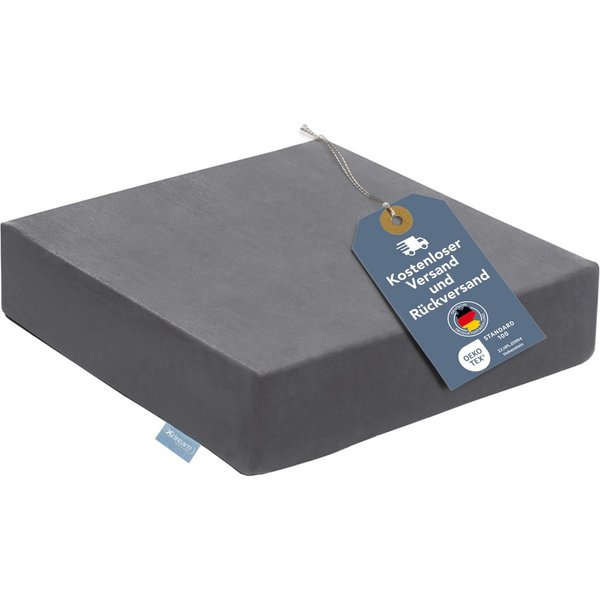 XDREAM Sitzkissen Sitzerhöhung, Aufstehkissen, Aufstehhilfe, formstabiles Kissen, softer Mikroplüschbezug, Anti-Rutsch-Unterseite