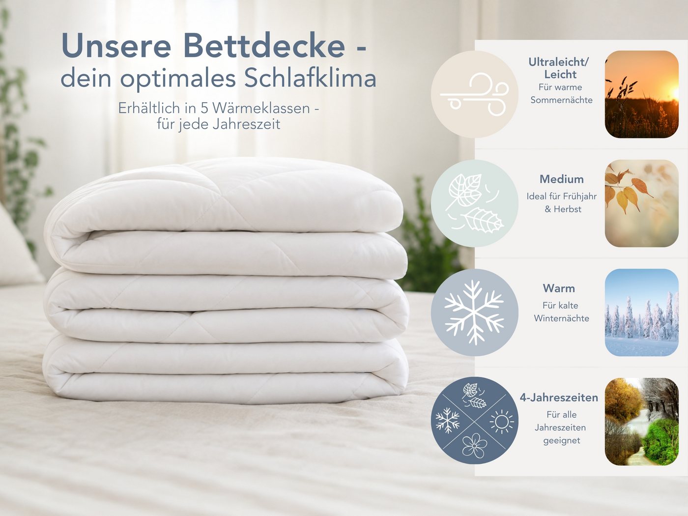 XDREAM Sommerbettdecke Pure, ultraleichtes und dünnes Steppbett, ideal für den Sommer, Füllung: Hohlfaser-Polyesterfüllung, Bezug: Polyester, allergikerfreundli – Bild 4 von 5