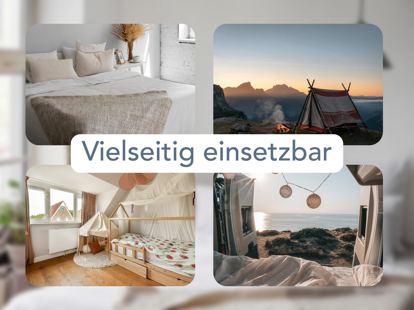 XDREAM Sommerbettdecke Pure, ultraleichtes und dünnes Steppbett, ideal für den Sommer, Füllung: Hohlfaser-Polyesterfüllung, Bezug: Polyester, allergikerfreundli – Bild 5 von 5