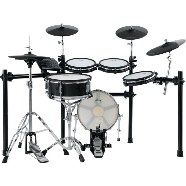 XDrum E-Drum DD-650 Mesh E-Drum Kit - mit echter HiHat - Kick-Pad aus Holz, 14-St., 720 Sounds, 20 Preset- und 20 User-Kits