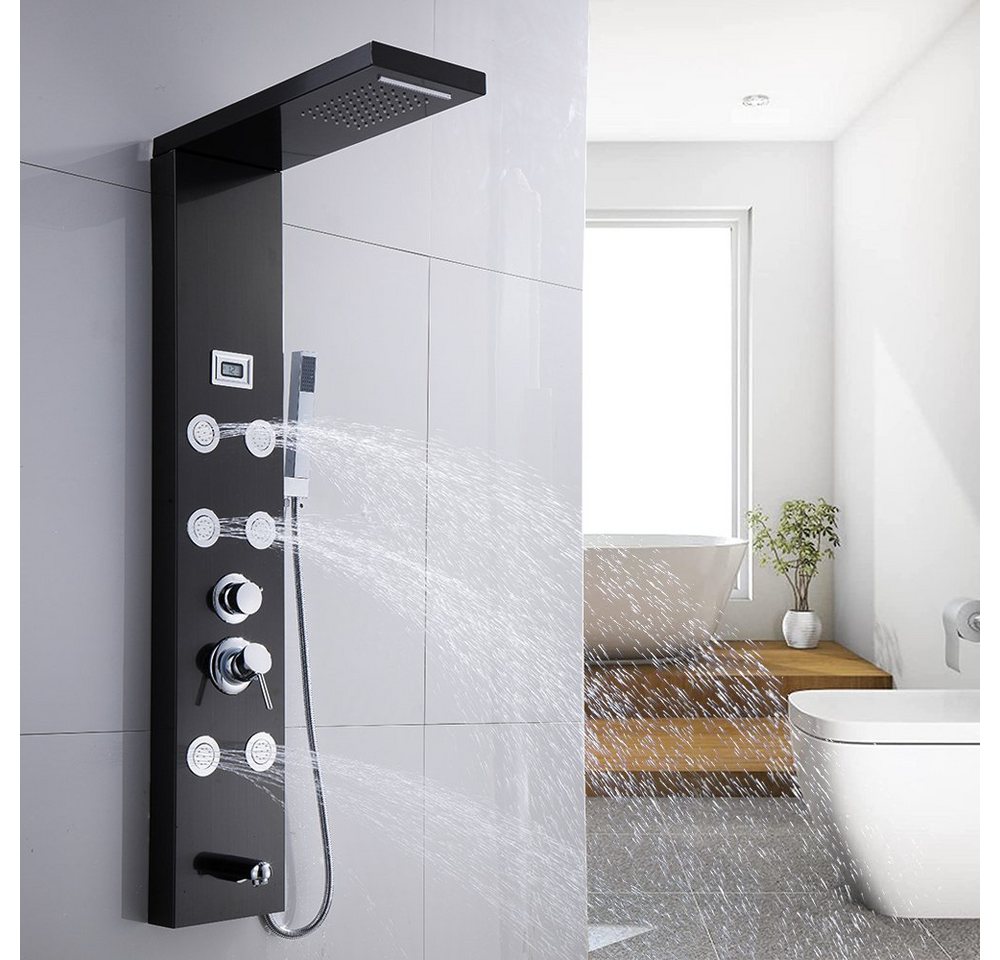 XERSEK Duschsystem Duschpaneel Regendusche Edelstahl Dusche Armaturen mit Massagedüsen – Bild 3 von 5