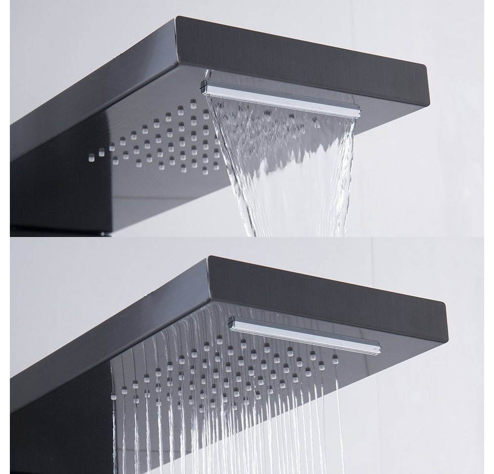 XERSEK Duschsystem Duschpaneel Regendusche Edelstahl Dusche Armaturen mit Massagedüsen – Bild 4 von 5