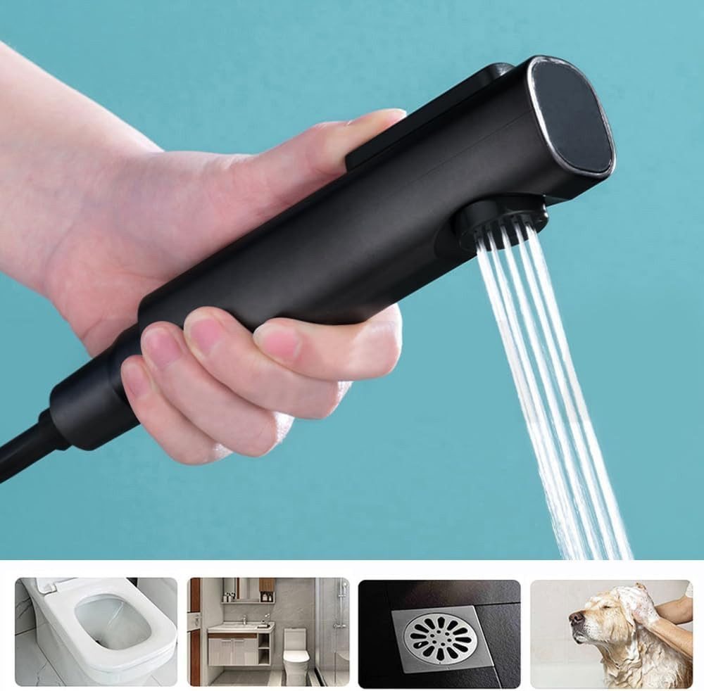XERSEK Duschsystem Verstellbare Duschstange Duscharmatur Komplettset Duschset 86-120cm, 3 Strahlart(en), mit Armatur 30x19cm Eckiger Regendusche Kopfbrause, Bra – Bild 4 von 5