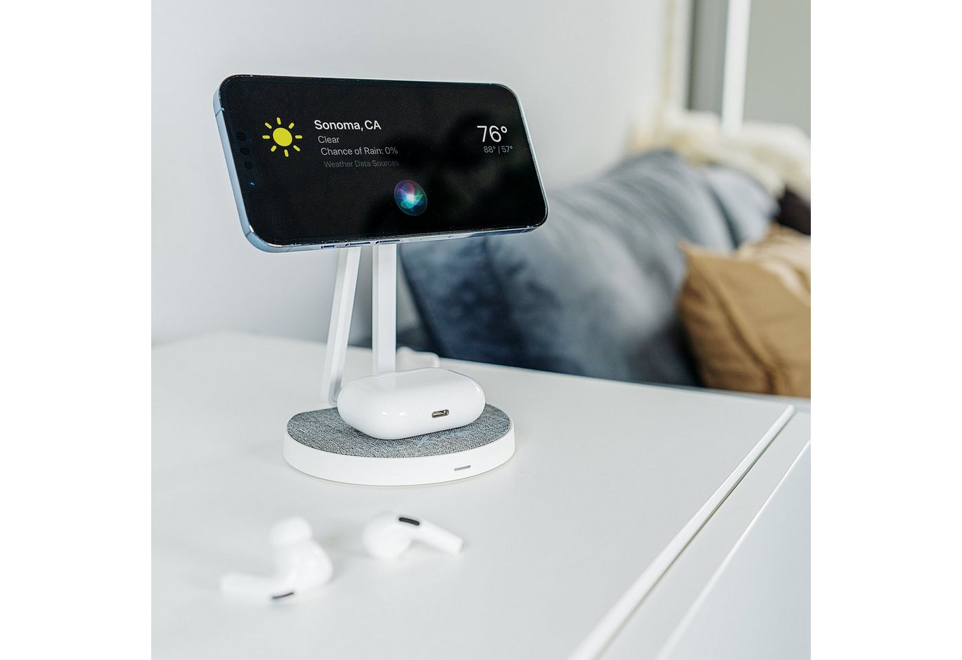 XLAYER MagFix Pro 2-in-1 Ladestation Apple Wireless Charger I Magsafe I 15W Wireless Charger – Bild 4 von 5