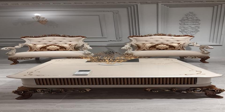Xlmoebel Polstergarnitur Elegantes Barock Sofa-Ensemble mit luxuriösen Verzierungen, (Sofagarnitur, 3-tlg., 4tlg.Sofagarnitur 3 + 1 + 1 Sitzer + Couchtisch), He – Bild 3 von 3