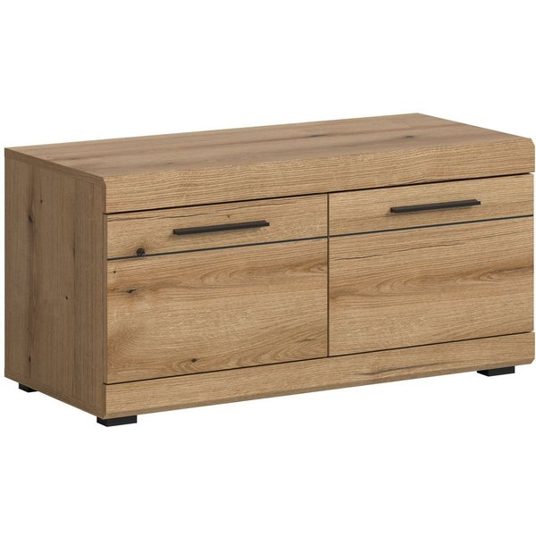 xonox.home Schuhbank Sitzbank Scout, Evoke Oak Nachbildung Softclose Melamin Modern 90x44x40 cm
