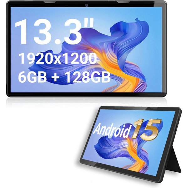 Xoro MegaPAD 1333 Pro 2 Tablet (13.3", 128 GB, Android 15, Ausklappbarer Ständer & VESA‑75 Montage)