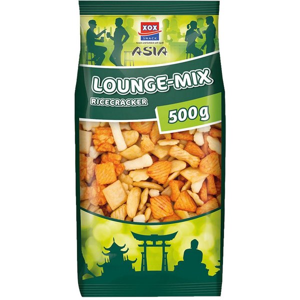 XOX Knabberei, XOX Asia Lounge Mix pikant gewuerzt ideal zum Knabbern und Teilen 500g
