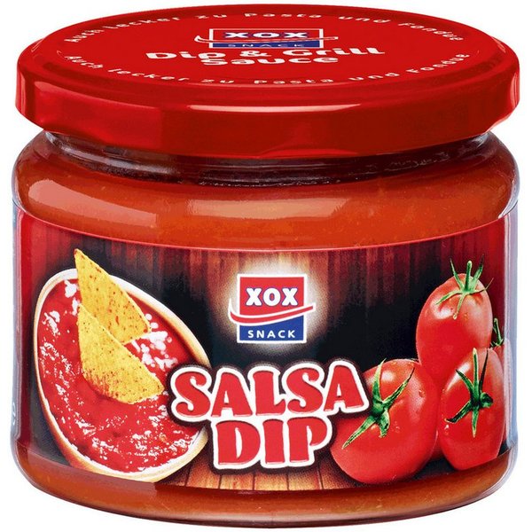 XOX Knabberei, XOX Salsa Dip pikant fruchtiger Tomatendip mit angenehmer Würze 300ml