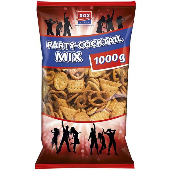XOX Knabberei, XOX Party Cocktailmix gesalzenes Laugen und Weizengebäck 1000g