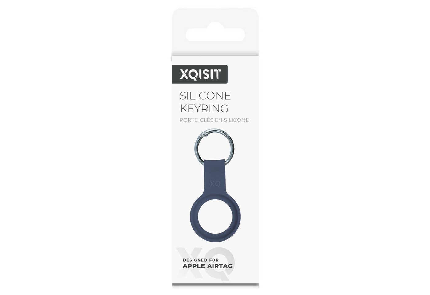 XQISIT Handyhülle Anhänger Case Silikon Schlüsselanhänger Blau, Keyring Schutz-Hülle Case für Apple Airtag – Bild 3 von 4