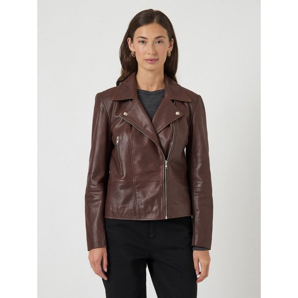Y.A.S Lederjacke YASSOPHIE LEATHER JACKET mit Biker Details