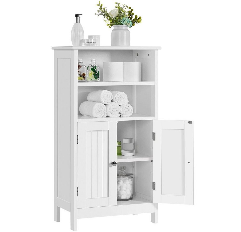 Yaheetech Badkommode Badschrank Küchenschrank, Badezimmerschrank Sideboard mit Doppeltür & Einstellbarem Regal – Bild 2 von 5