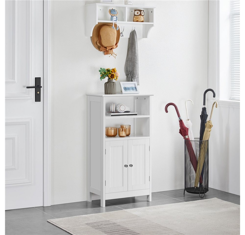 Yaheetech Badkommode Badschrank Küchenschrank, Badezimmerschrank Sideboard mit Doppeltür & Einstellbarem Regal – Bild 3 von 5