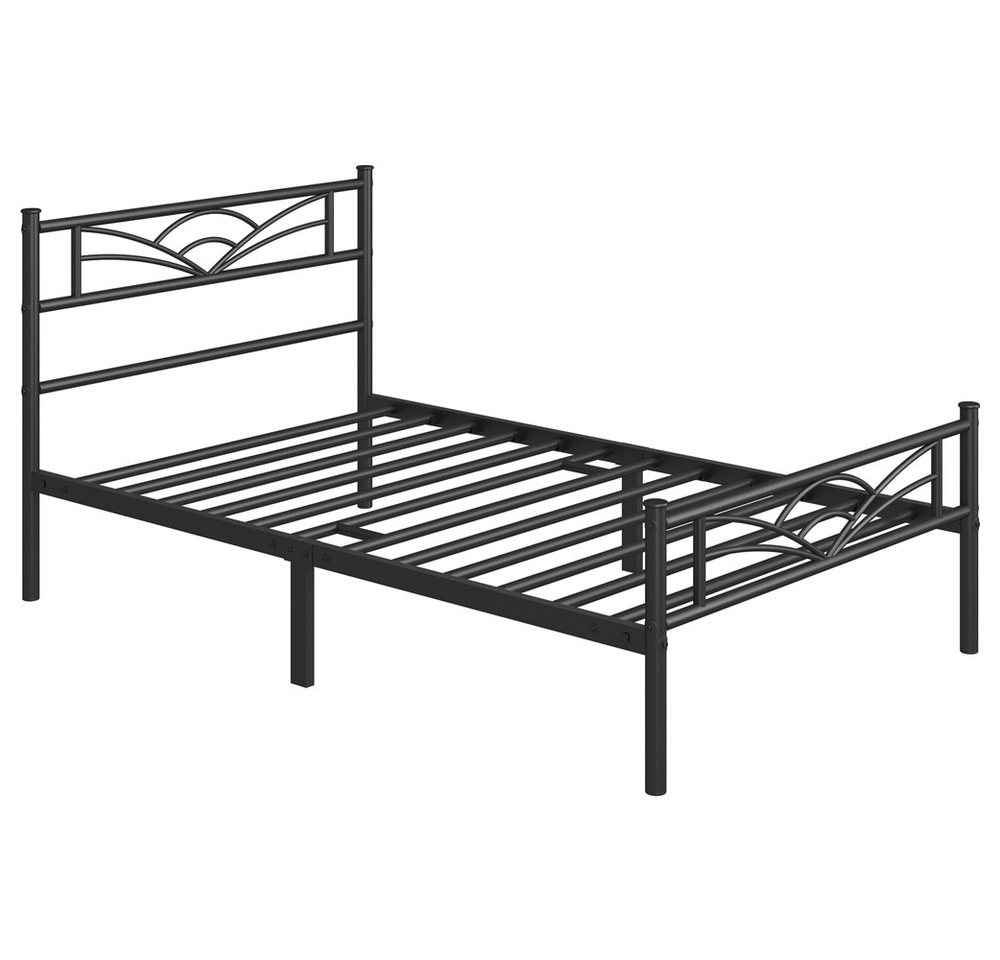 Yaheetech Bettgestell Metallbett, Bettrahmen mit Kopfteil, Doppel/Einzelbett 90x190/90x200/140x200cm – Bild 2 von 5