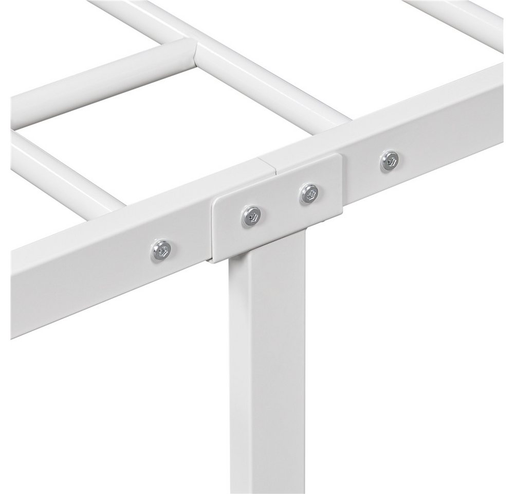 Yaheetech Bettgestell Metallbett 90/140 cm (B), Metall Bettrahmen mit Kopfteil – Bild 5 von 5