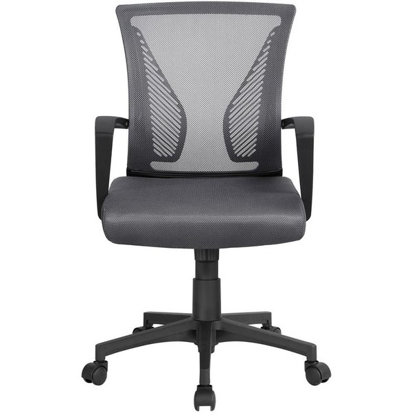 Yaheetech Bürostuhl aus Mesh-Gewebe Höhenverstellbarer Schreibtischstuhl, Ergonomischer Drehstuhl Arbeitsstuhl Computerstuhl mit Wippfunktion