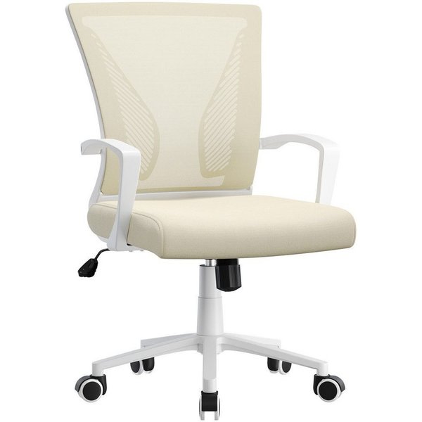 Yaheetech Bürostuhl aus Mesh-Gewebe Höhenverstellbarer Schreibtischstuhl, Ergonomischer Drehstuhl Arbeitsstuhl Computerstuhl mit Wippfunktion