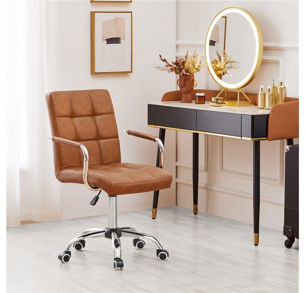 Yaheetech Drehstuhl höhenverstellbar Chefsessel, ergonomischer Bürostuhl auf Rädern – Bild 3 von 5