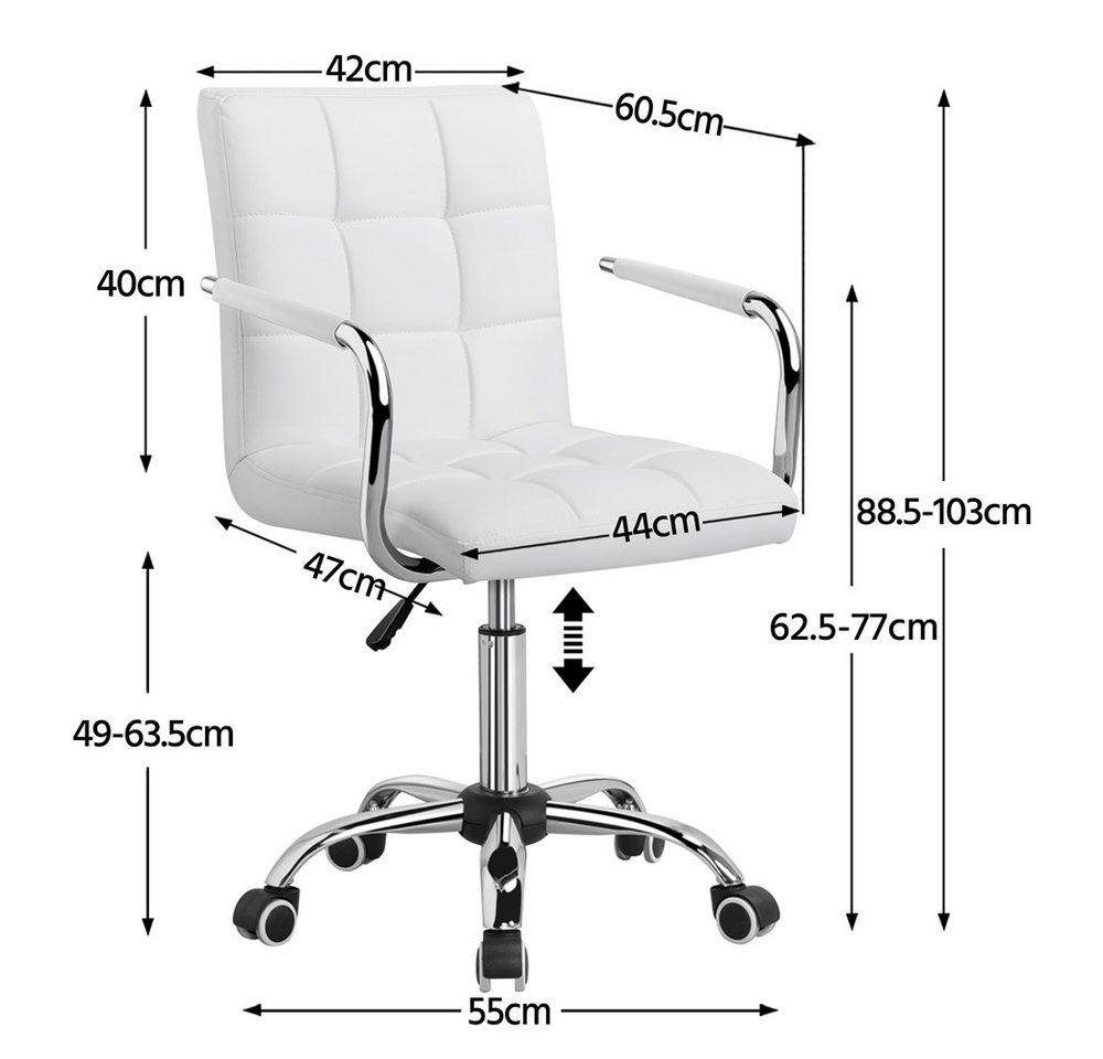 Yaheetech Drehstuhl höhenverstellbar Chefsessel, ergonomischer Bürostuhl auf Rädern – Bild 4 von 5