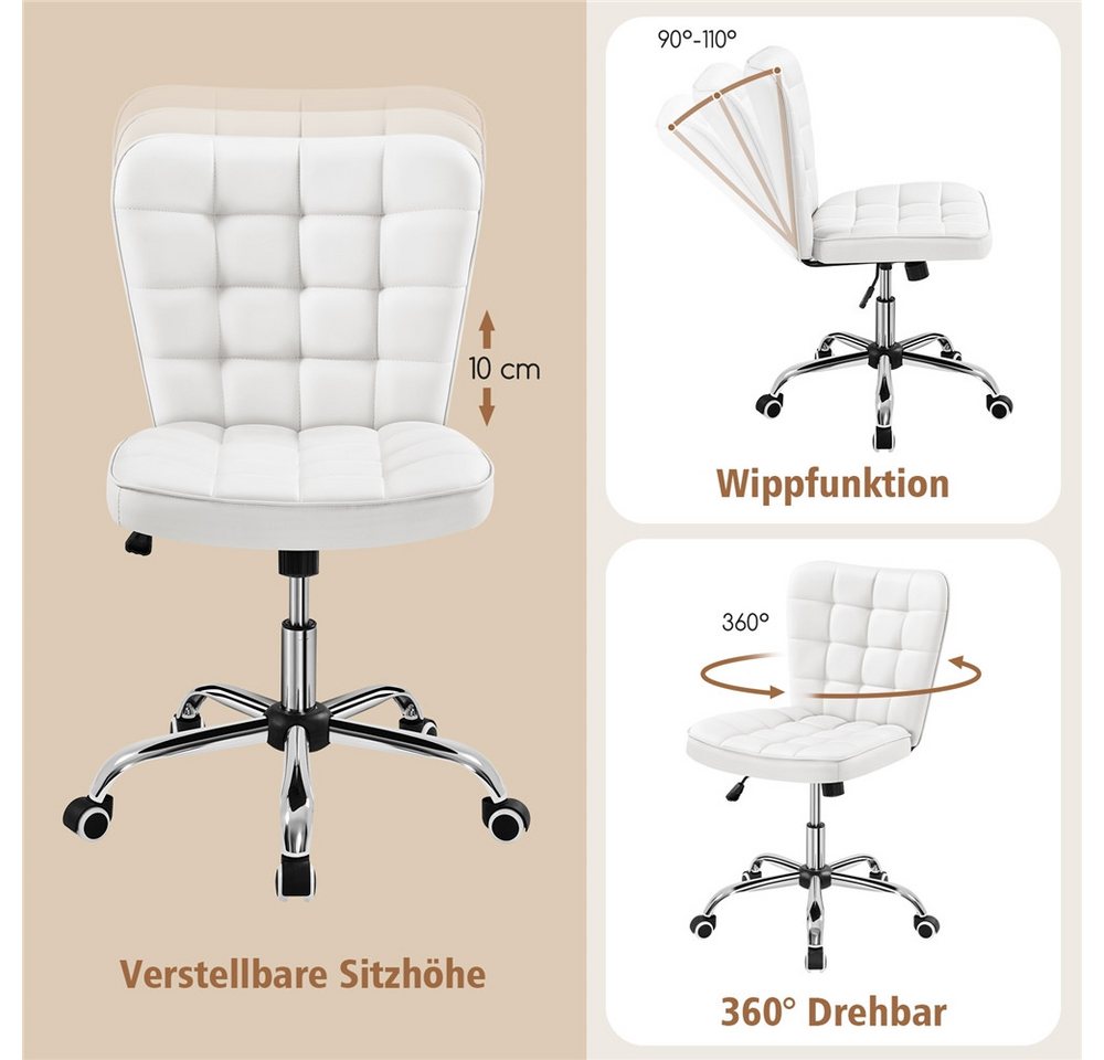 Yaheetech Drehstuhl höhenverstellbar & wippbar, Bürostuhl Schreibtischstuhl – Bild 5 von 5