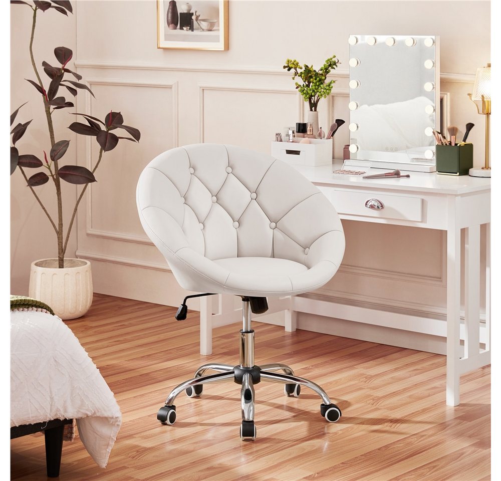 Yaheetech Drehstuhl Schreibtischstuhl Ergonomischer Bürostuhl, Höhenverstellbarer Bürosessel mit Rollen und Wippfunktion – Bild 2 von 5