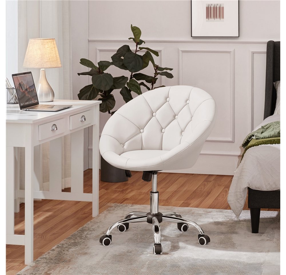 Yaheetech Drehstuhl Schreibtischstuhl Ergonomischer Bürostuhl, Höhenverstellbarer Bürosessel mit Rollen und Wippfunktion – Bild 3 von 5