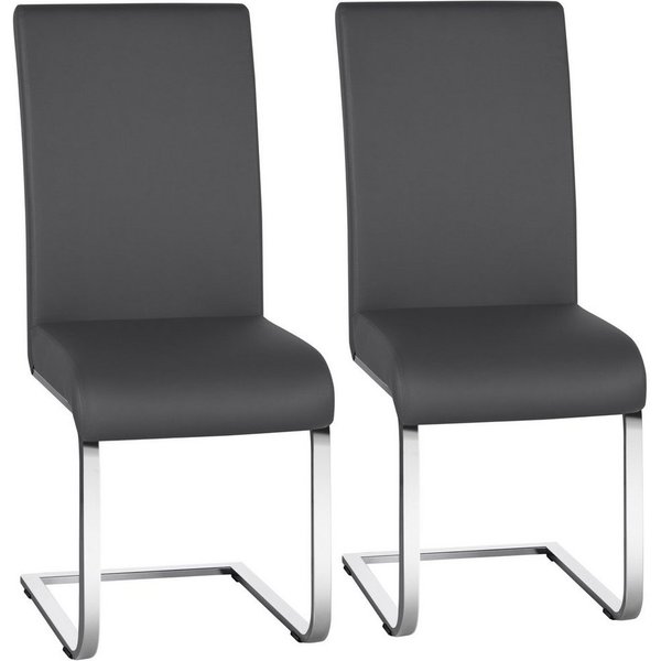 Yaheetech Esszimmerstuhl, 2er Set Freischwinger Polsterstuhl