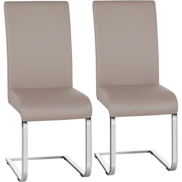 Yaheetech Esszimmerstuhl 2/4/6-er Küchenstuhl (2 St), Schwinger Polsterstuhl mit Ergonomischer Rückenlehne & Metallbeine