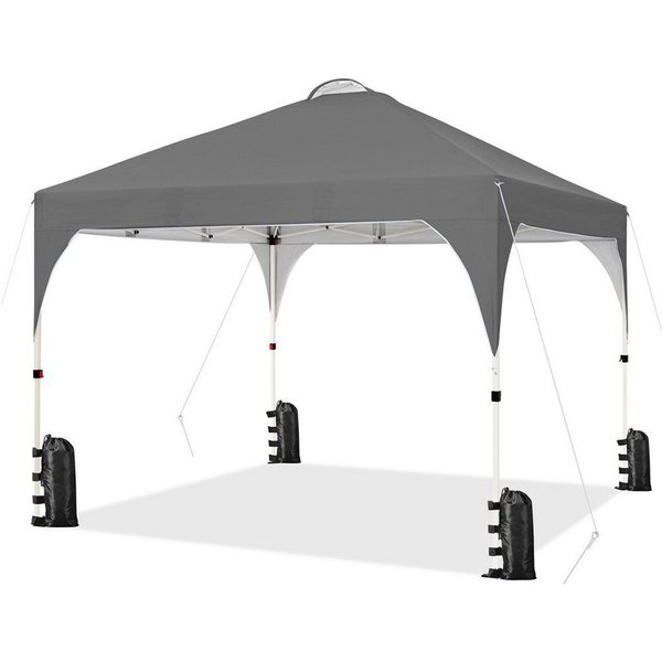Yaheetech Faltpavillon Großzügiges Campingzelt mit einer Tragetasche 2,4x2,4m / 3x3m, mit 0 Seitenteilen, Gartenpavillon höhenverstellbar für Garten/Hof/Park/Ma