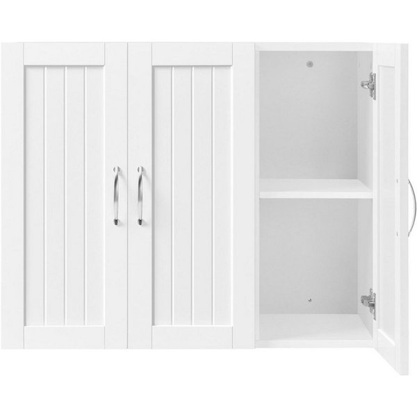 Yaheetech Hängeschrank Wandschrank Badkommode Badschrank Küchenschrank mit Höhenverstellbarem Einlegeboden, 3 Türen