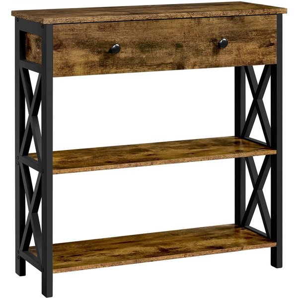 Yaheetech Konsolentisch, Flurtisch Eingangtisch Sideboard X-förmiger Rahmen Beistelltisch