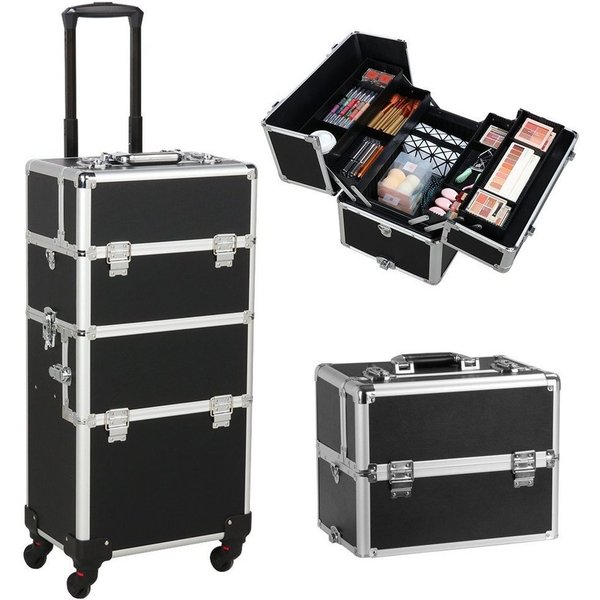 Yaheetech Kosmetikkoffer 3 in 1 Beauty Case, Friseurkoffer Alu Schminkkoffer