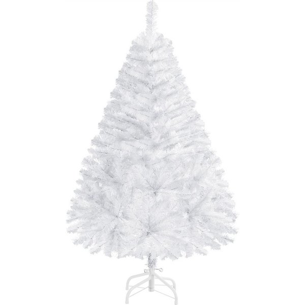 Yaheetech Künstlicher Weihnachtsbaum 61-214 cm (H), Tannenbaum, 124cm Weihnachtsbaum mit 208 Spitzen & Faltbarem Metallständer