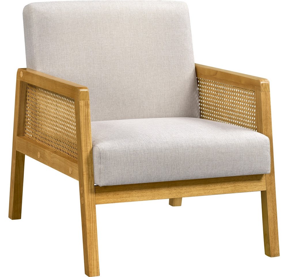 Yaheetech Loungesessel Einzelsessel, Relaxsessel mit Armlehne in Rattanoptik Polstersessel – Bild 2 von 5