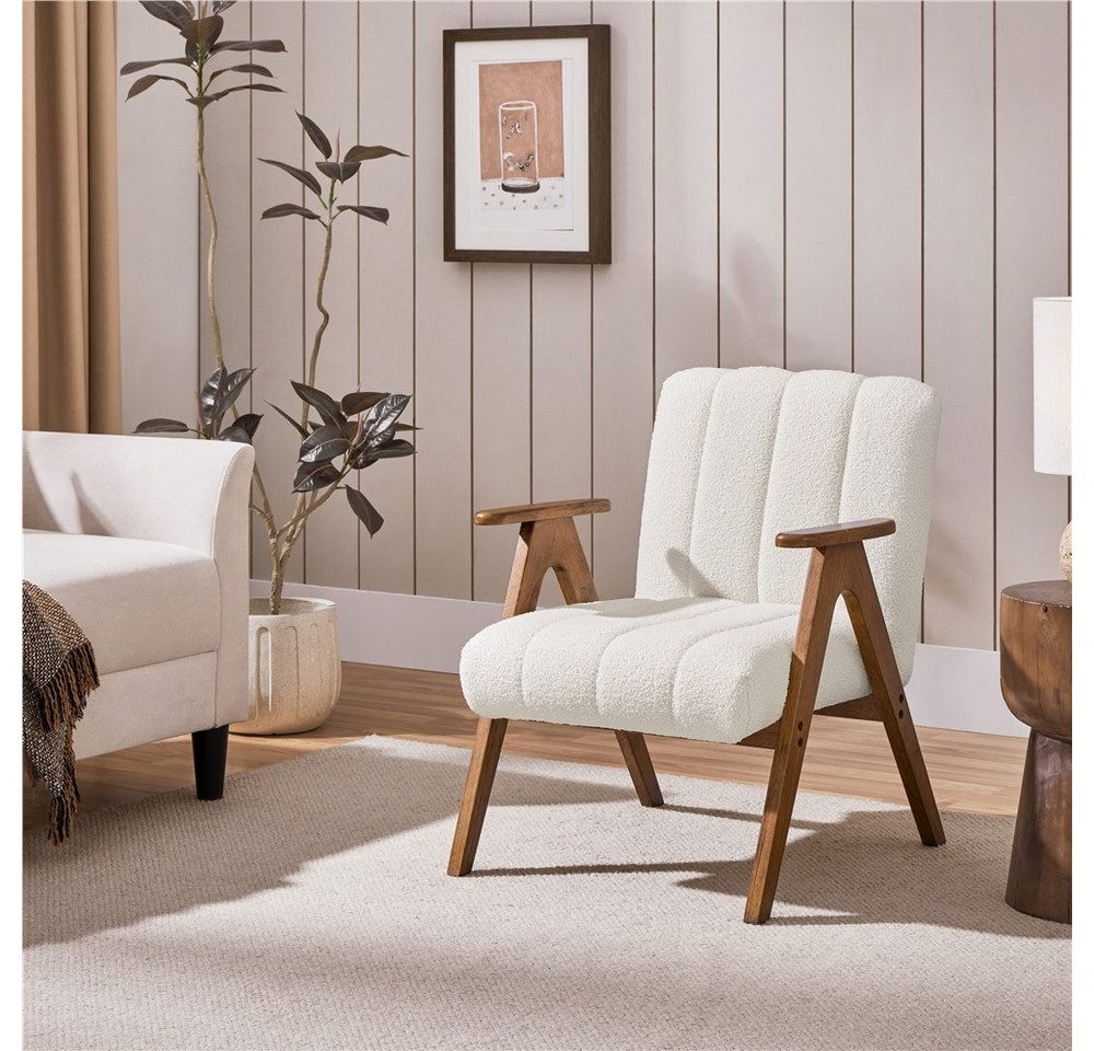 Yaheetech Loungesessel Polstersessel mit Armlehnen, Lesesessel Relaxsessel für Wohnzimmer – Bild 3 von 5