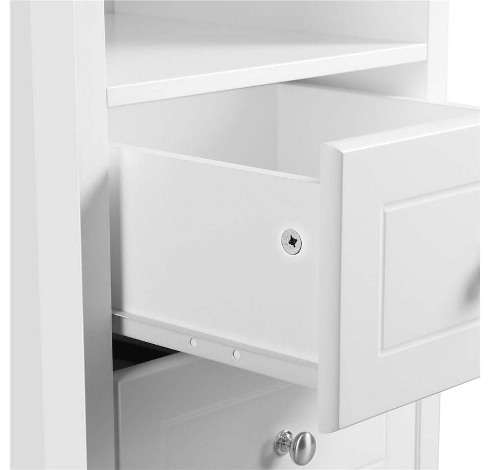 Yaheetech Nachttisch 40 x 35 x 60 cm (2-St), Nachtschrank Beistelltisch mit 2 Schubladen und 1 Staufach – Bild 5 von 5
