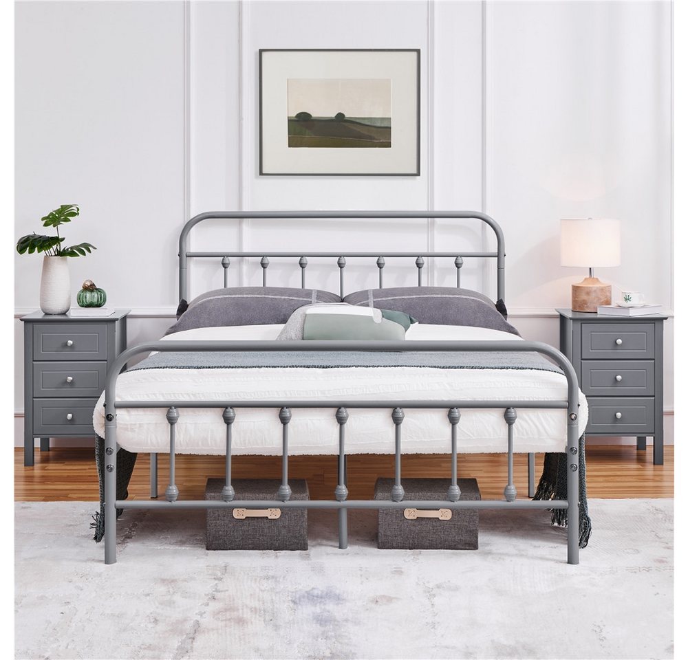 Yaheetech Nachttisch mit 3 Schubladen (1-St), Stabiler Beistelltisch für Wohnzimmer/Schlafzimmer, 40 × 40 × 60 cm – Bild 3 von 5