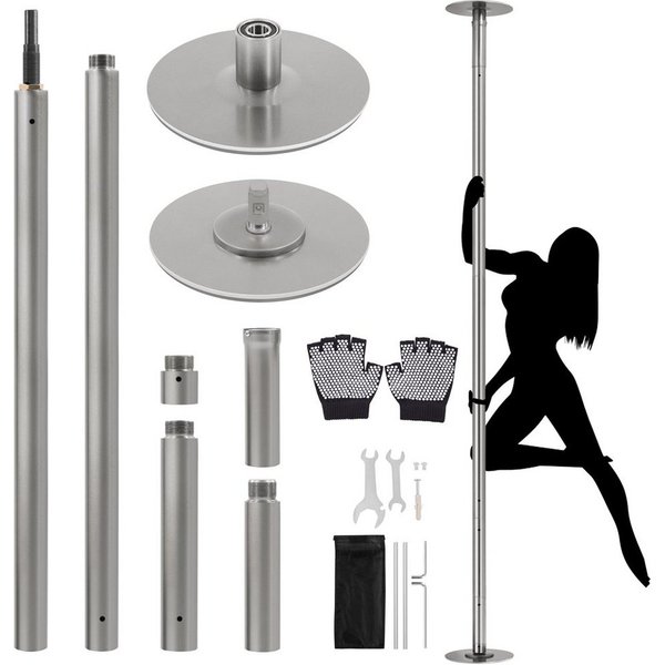 Yaheetech Pole Dance Stange, Tanzstange 45 mm, 225 bis 274,5 cm Höhenverstellbar, Strip Stange