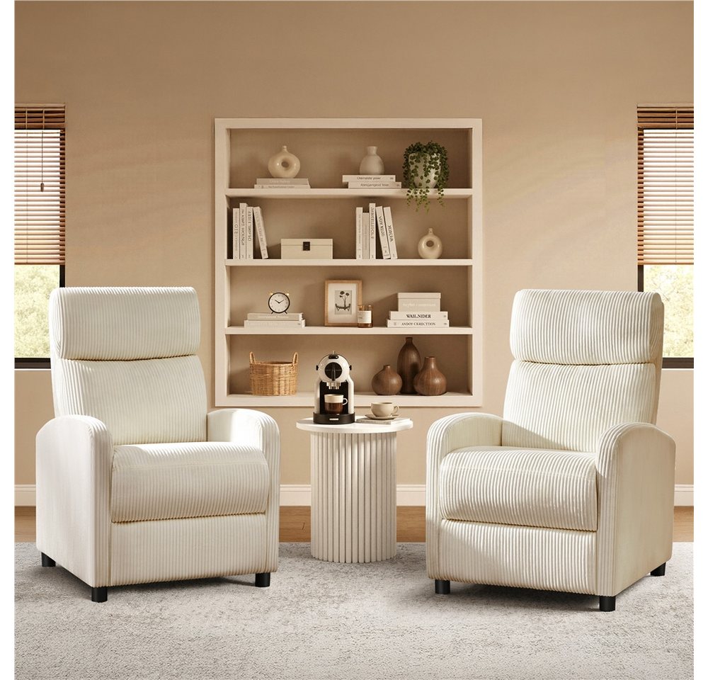 Yaheetech Relaxsessel Loungesessel mit Liegefunktion, Ruhesessel Loungesessel mit Verstellbarer Rückenlehne – Bild 3 von 5