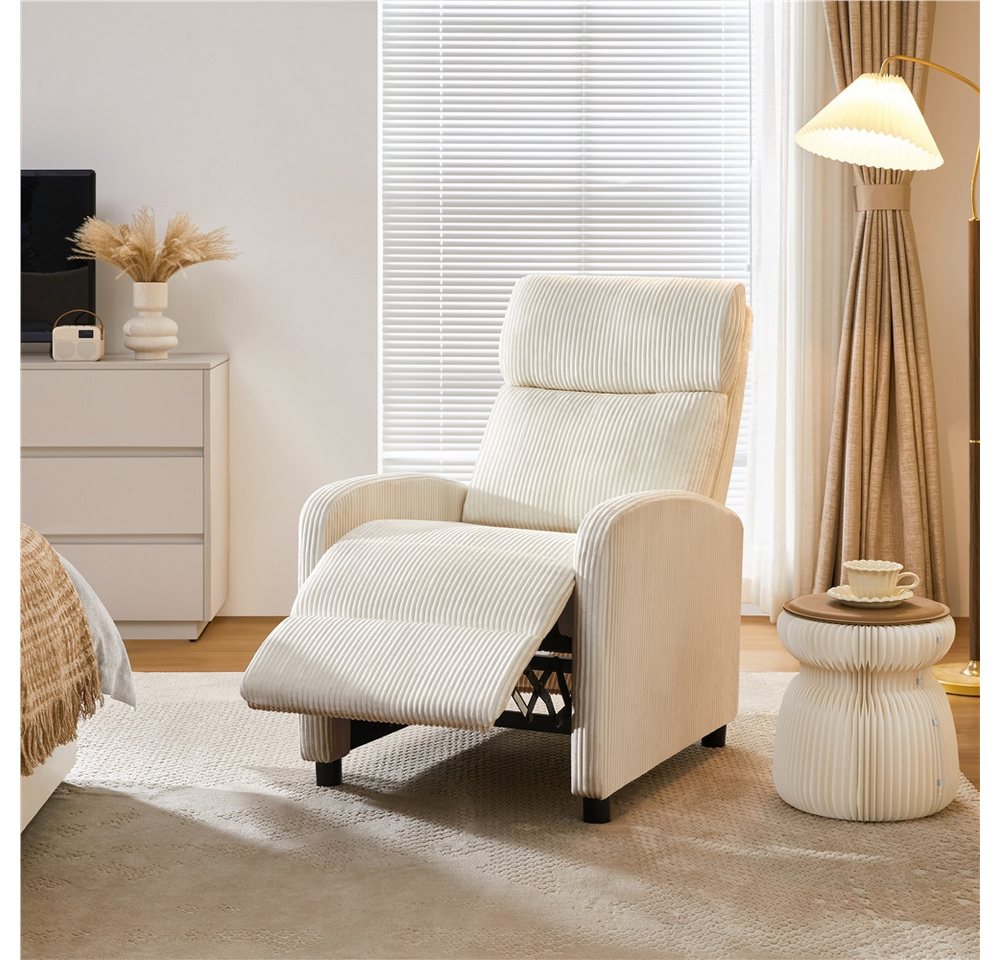 Yaheetech Relaxsessel Loungesessel mit Liegefunktion, Ruhesessel Loungesessel mit Verstellbarer Rückenlehne – Bild 4 von 5