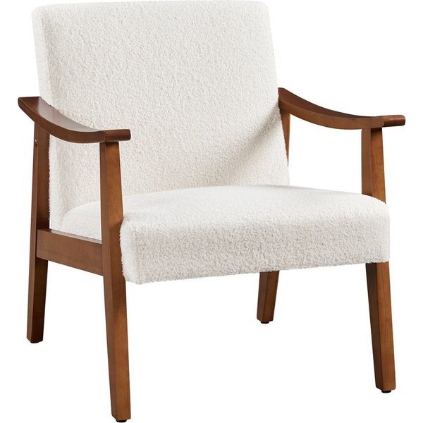 Yaheetech Relaxsessel Retro Loungesessel Einzelsofa, Loungesessel Lesesessel Boucle-Gewebe Belastbar bis 136 kg