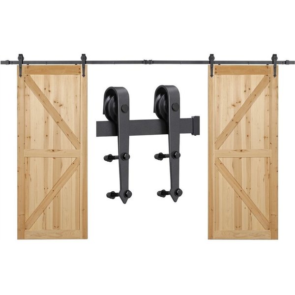 Yaheetech Schiebetür, 366 cm Schiebetürsystem, Laufschiene