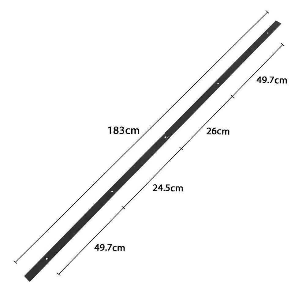 Yaheetech Schiebetür Schiebetürsystem 183/200/244 cm, Schiebetürbeschlag Set Laufschienen für Schiebetür – Bild 5 von 5
